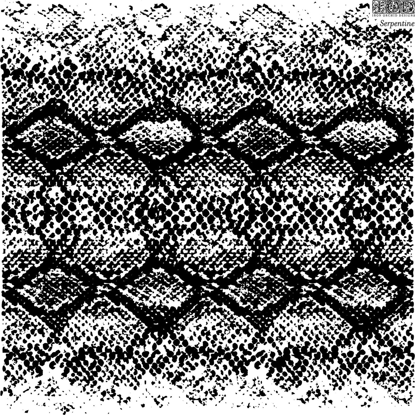 Serpentine 12 x 12 IOD stamp - by Iron Orchid Designs - Retired