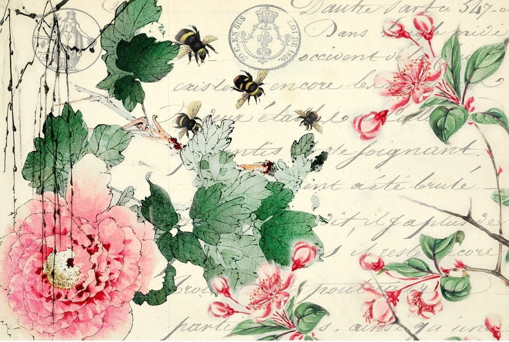 Roycycled Decoupage Paper | Cherry Blossoms 20" x 29" Sheet