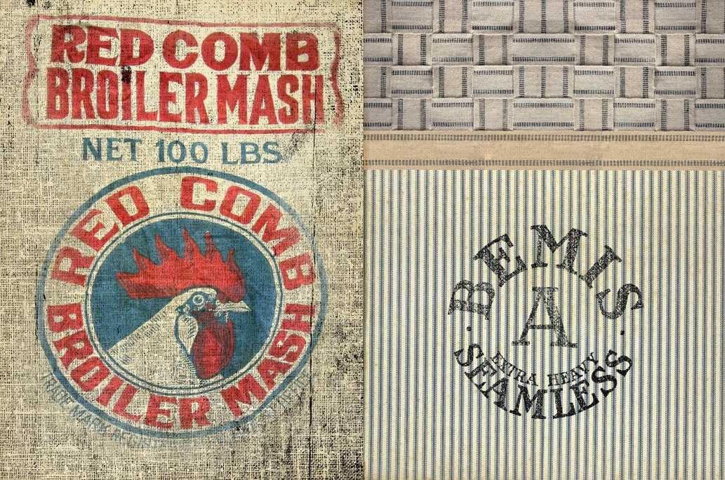 Roycycled Decoupage Paper | Feed Sacks 20" x 29" Sheet