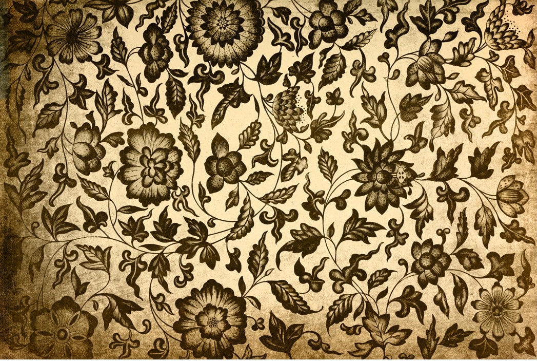 Roycycled Decoupage Paper | Grungy Floral 20" x 29"
