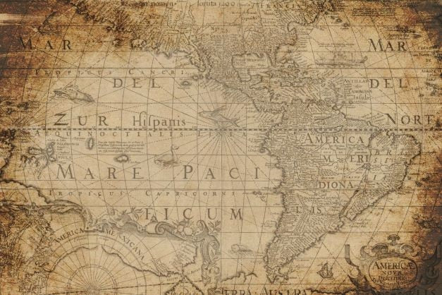 Roycycled Decoupage Paper | Map 20" x 29" Sheet