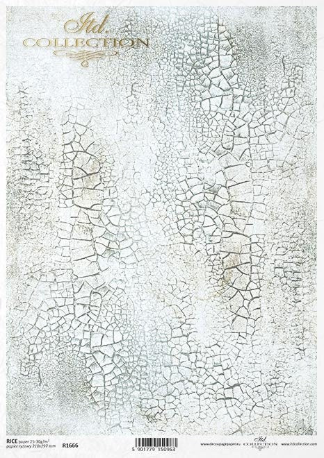 Crackle ITD Decoupage Rice Paper | Size A4 | 8.27x11.7 in | R1666