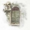 Doors with Flowers ITD Decoupage Rice Paper | 6 (6x6 in sheets) 6 designs in pack | RSM066