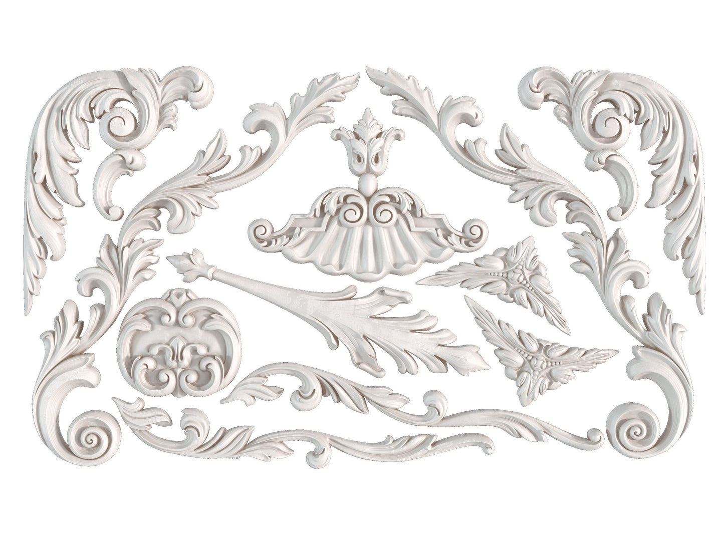 Dainty Flourishes IOD décor mould 6 x 10 - by Iron Orchid Designs
