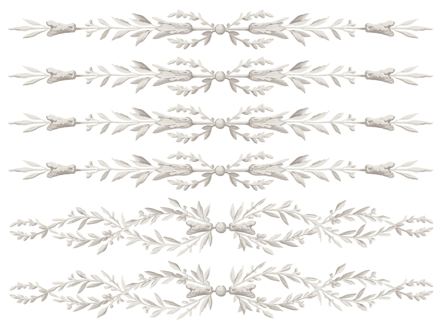 Trompe L'oeil laurel IOD Paint Inlay by Iron Orchid Design (4) 12 X 16 Sheets - Limited Release