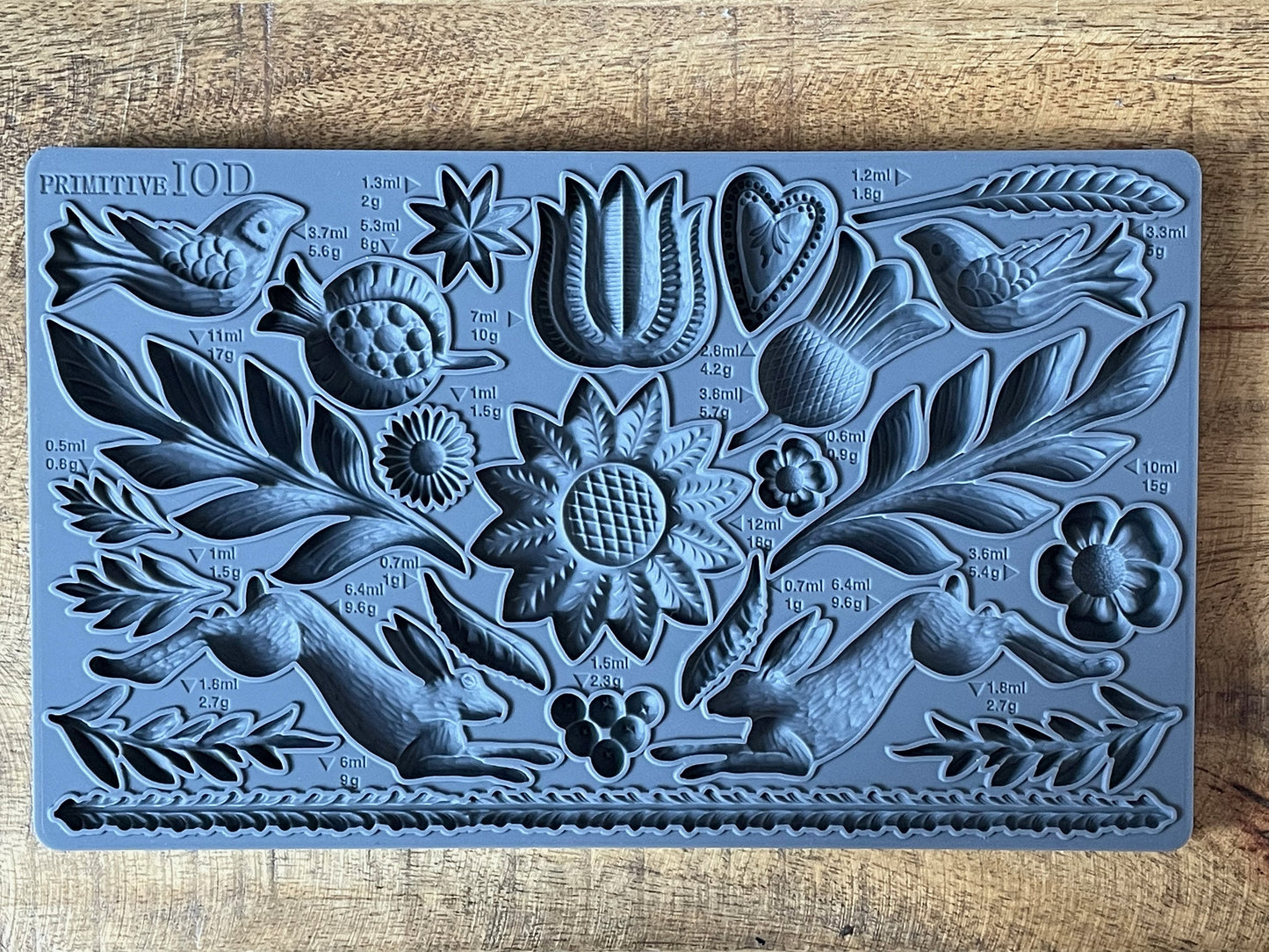 Primitive IOD décor mould 6 x 10 - by Iron Orchid Designs
