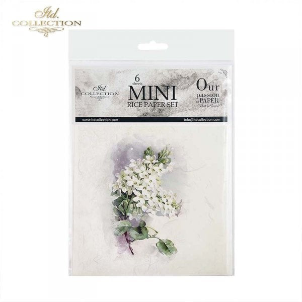 spring flowers lilacs tulips ITD Decoupage Rice Paper | 6 (6x6 in sheets) 6 designs in pack | RSM072