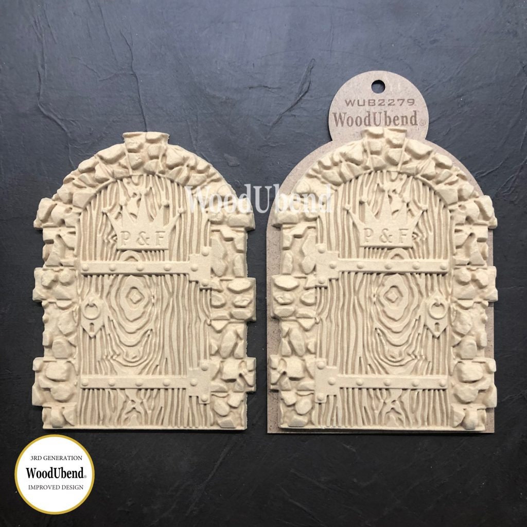 WoodUBend Set of 2 Medieval Doors WUB2279 (7 x 5.2 in)