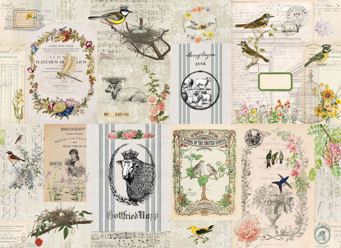 Roycycled Decoupage Paper | Spring Masterboard 20" x 29" Sheet