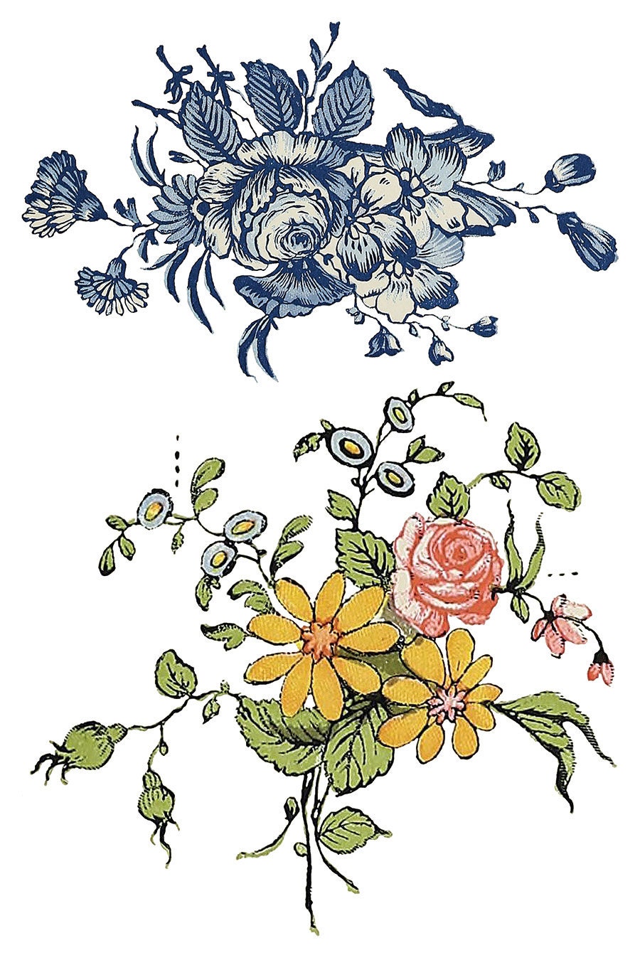 Fairytale Florals IOD Transfer Pad with (8) 8 x 12 Sheets by Iron Orchid Designs Rub-On Furniture Transfer Decal