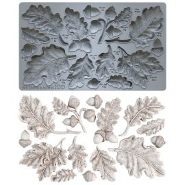 Oak Leaves & Acorns Mould IOD décor mould 6 x 10 - by Iron Orchid Designs