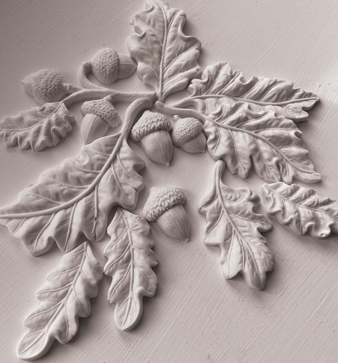 Oak Leaves & Acorns Mould IOD décor mould 6 x 10 - by Iron Orchid Designs