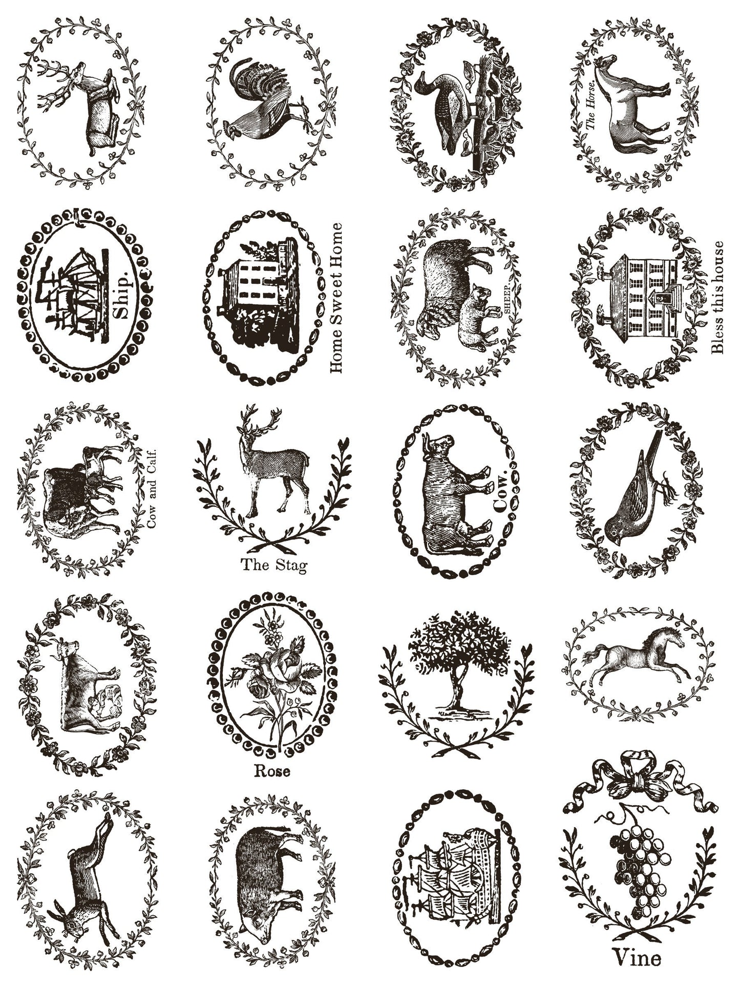 Delft Traditions Noir IOD Paint Inlay by Iron Orchid Design (8) 12 X 16 Sheets - Limited Release