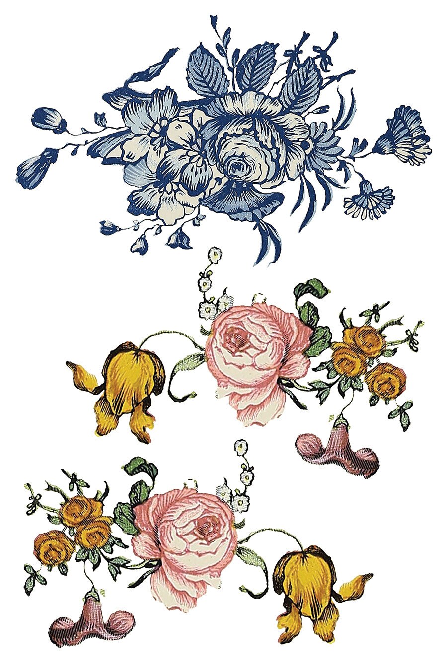Fairytale Florals IOD Transfer Pad with (8) 8 x 12 Sheets by Iron Orchid Designs Rub-On Furniture Transfer Decal