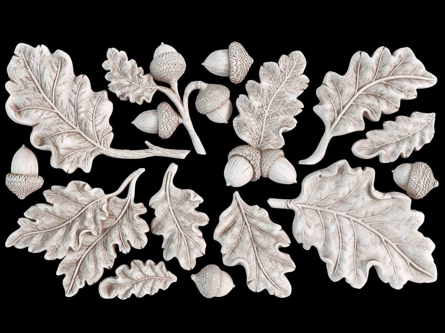 Oak Leaves & Acorns Mould IOD décor mould 6 x 10 - by Iron Orchid Designs