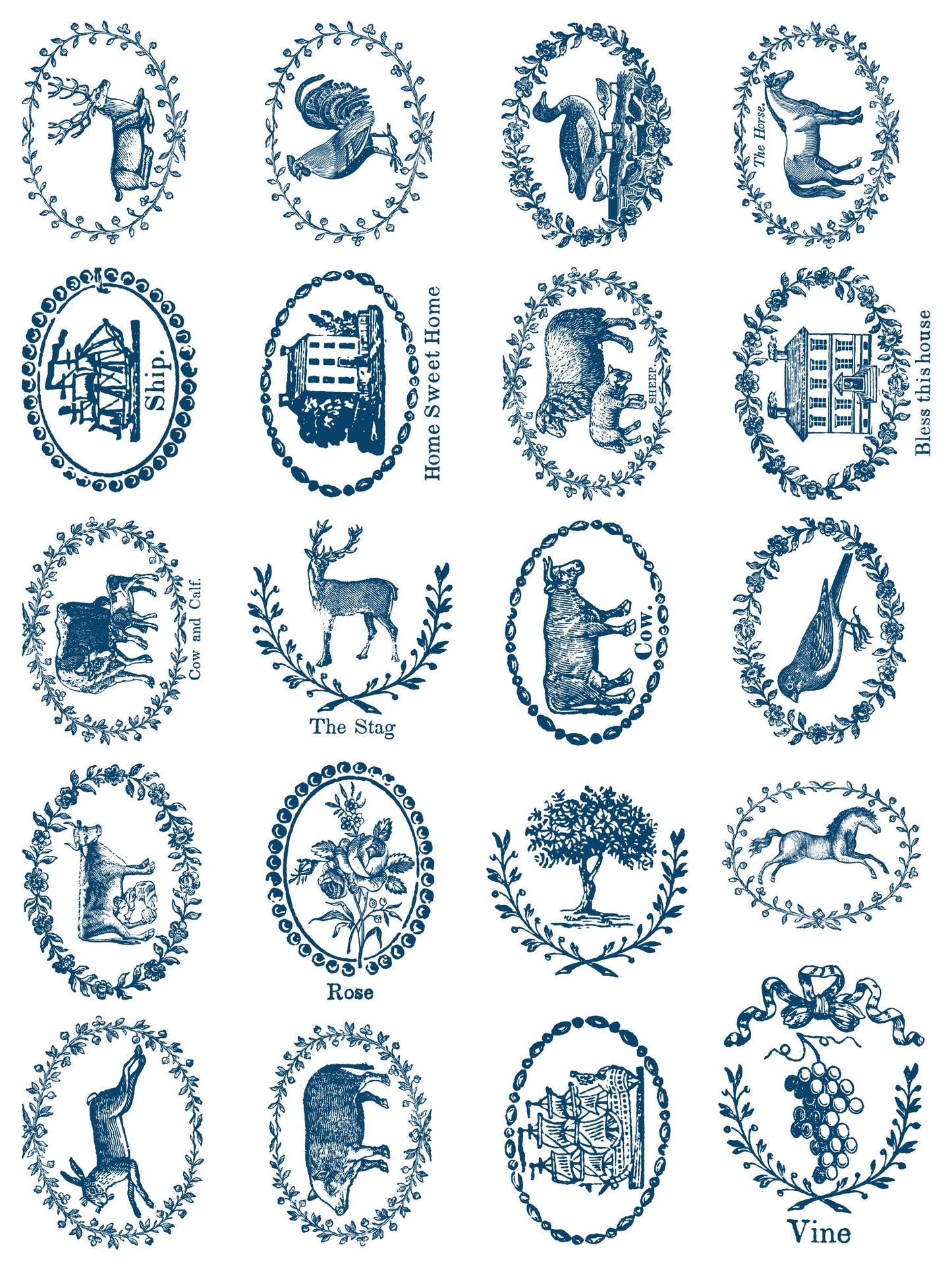 Delft Traditions Azure IOD Paint Inlay by Iron Orchid Design (8) 12 X 16 Sheets- Limited Release