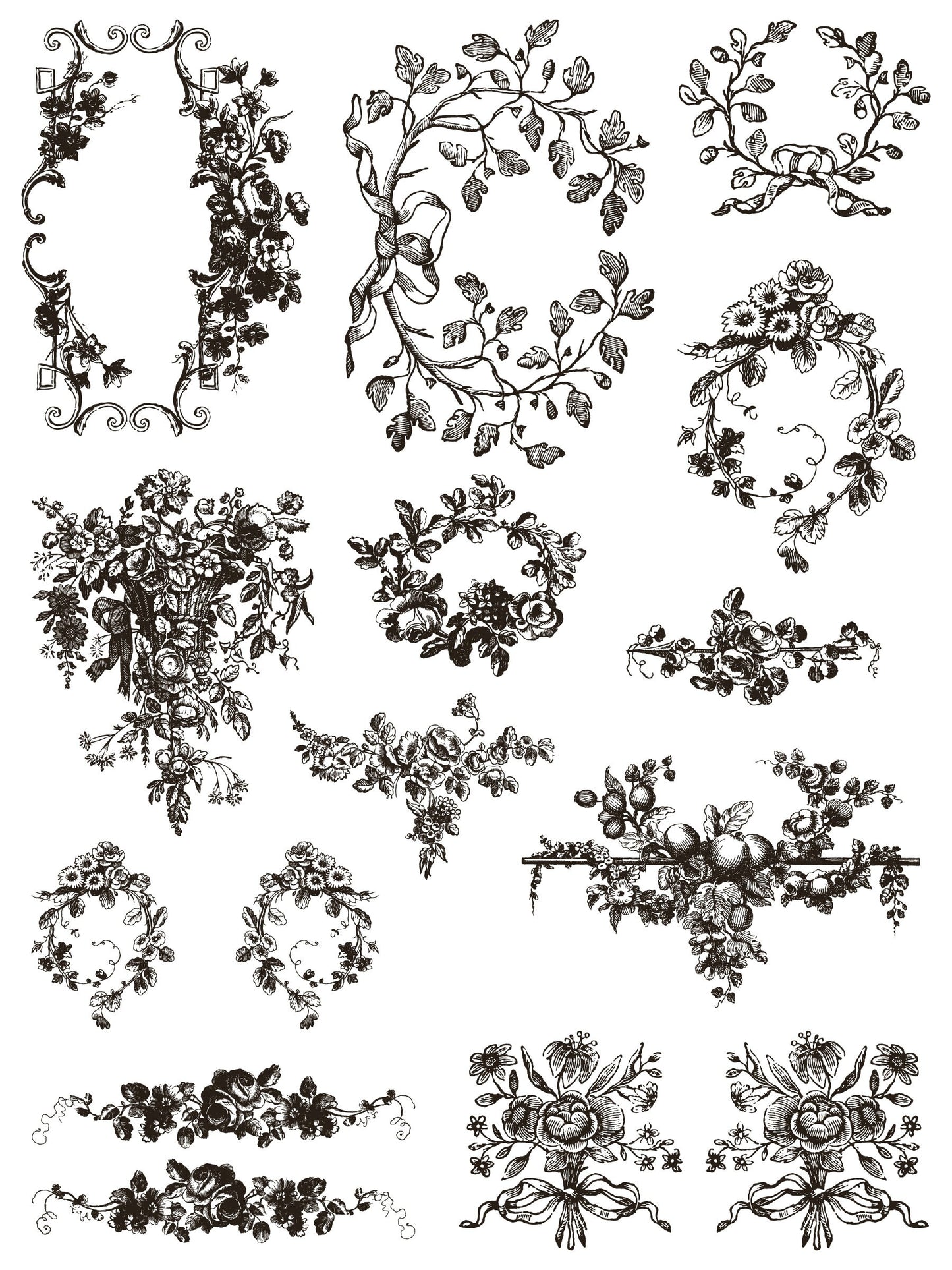 Delft Traditions Noir IOD Paint Inlay by Iron Orchid Design (8) 12 X 16 Sheets - Limited Release