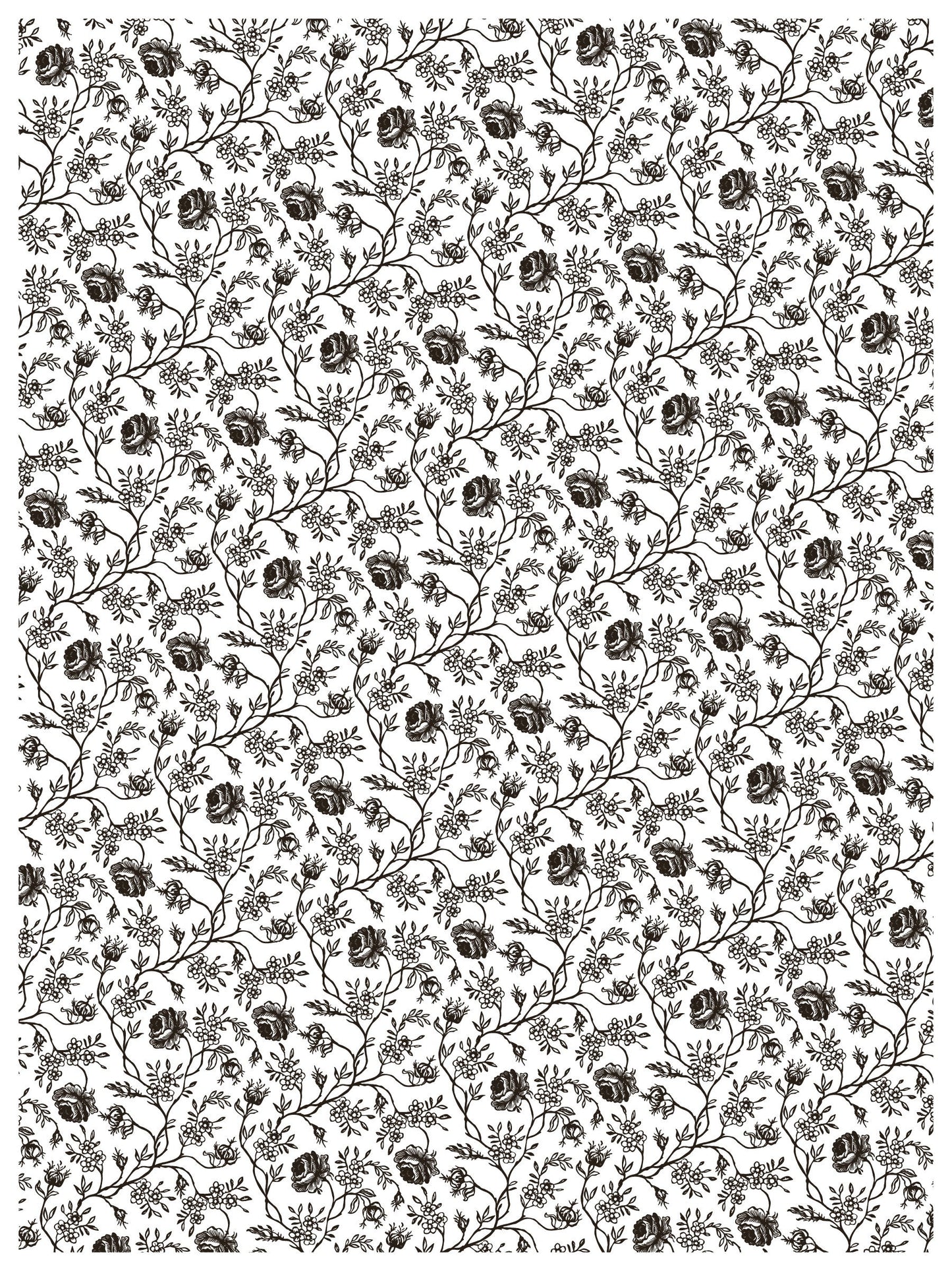 Delft Traditions Noir IOD Paint Inlay by Iron Orchid Design (8) 12 X 16 Sheets - Limited Release
