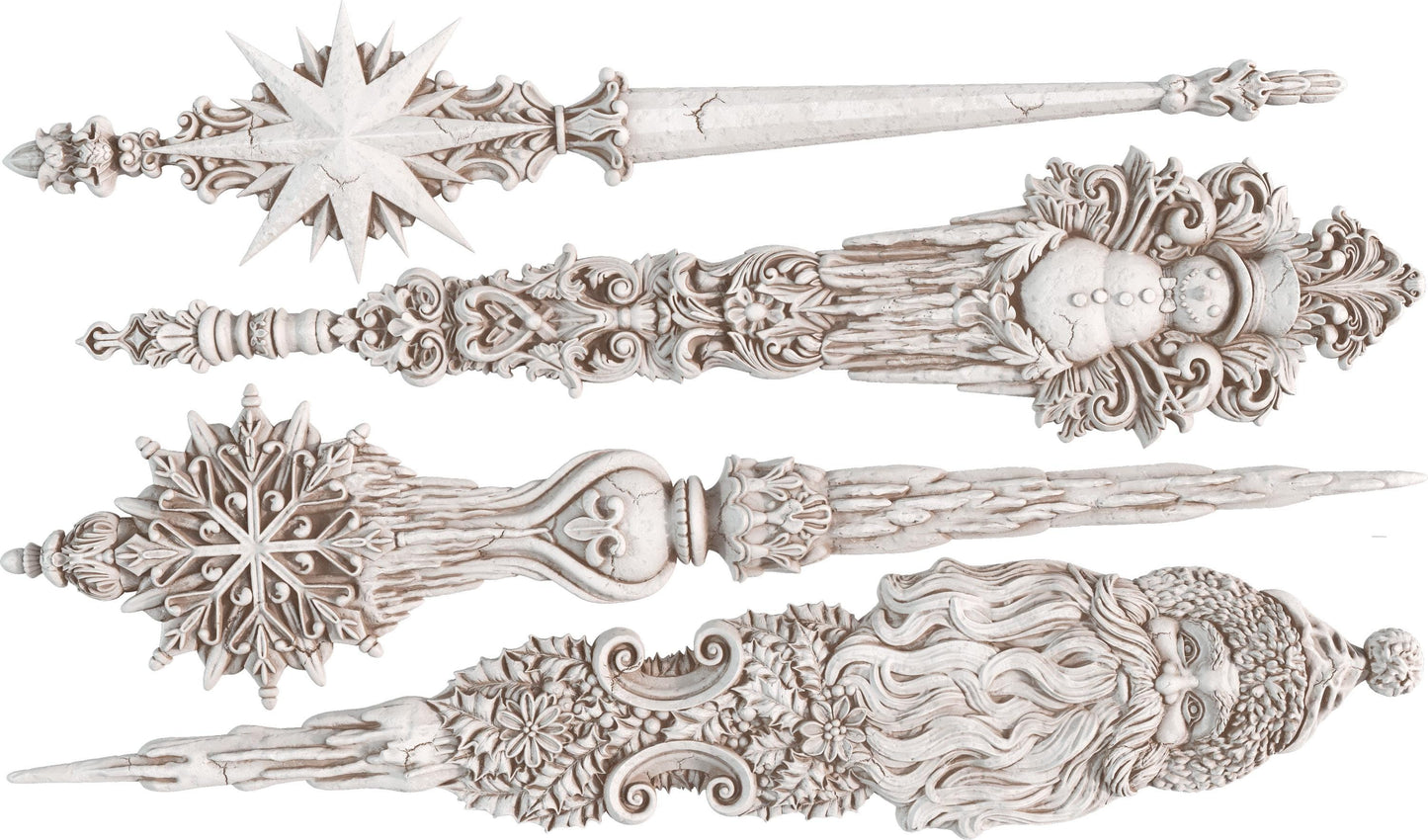 Christmas Tapers IOD décor mould 6 x 10 - by Iron Orchid Designs - Limited Holiday Release