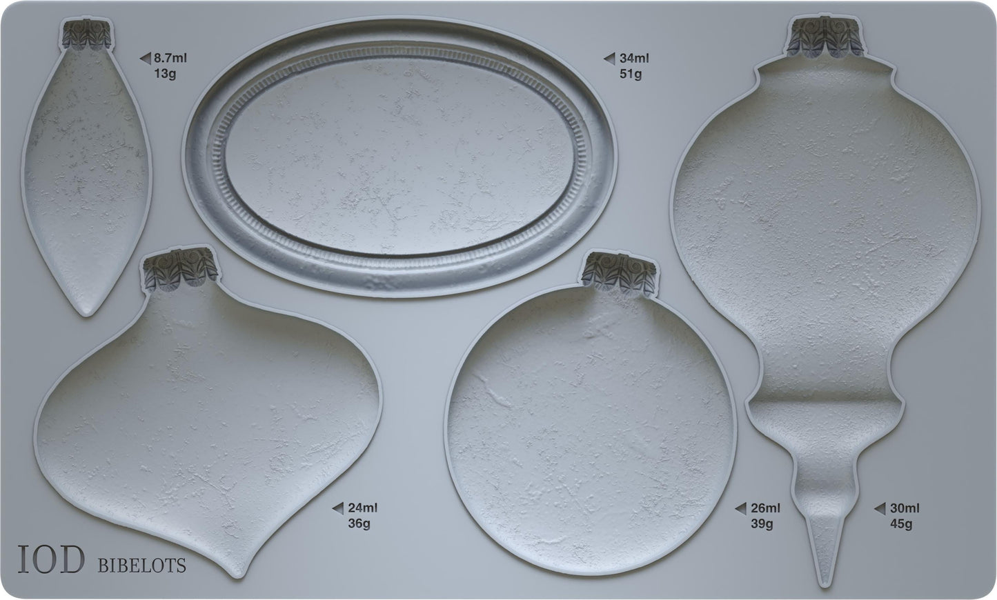 Bibelots, Ornament Blanks IOD décor mould 6 x 10 - by Iron Orchid Designs - Limited Holiday Release
