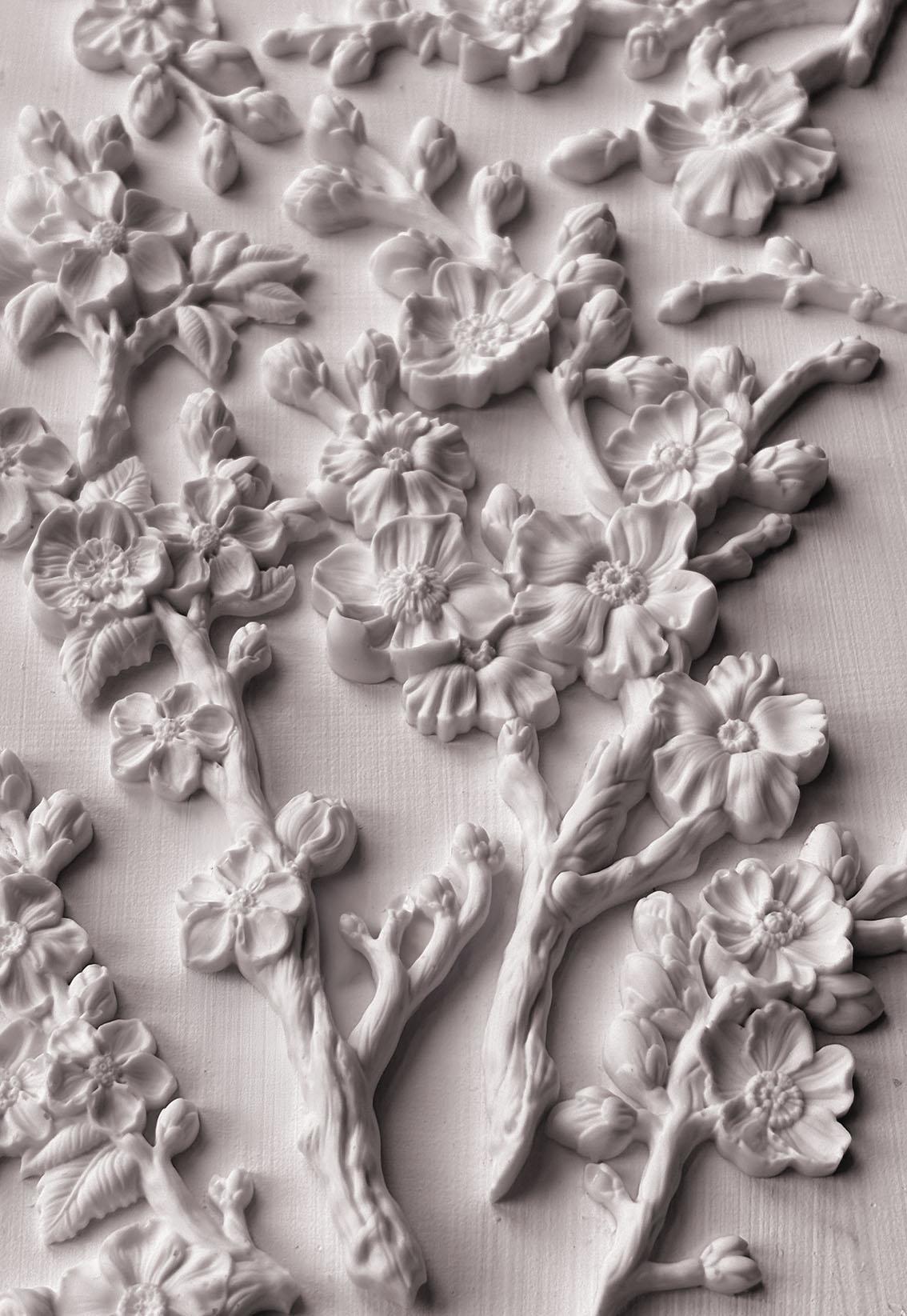 Blossom IOD décor mould 6 x 10 - by Iron Orchid Designs