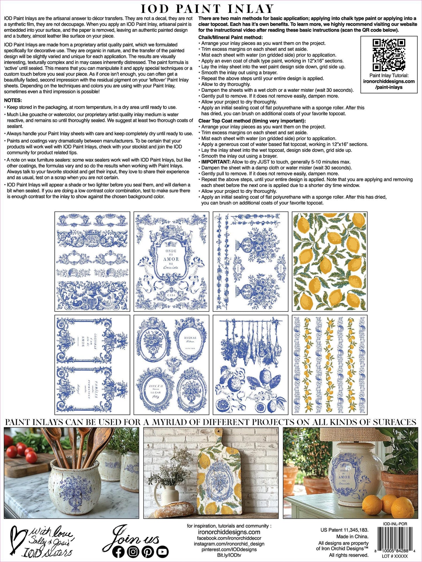Portofino IOD Paint Inlay by Iron Orchid Design (8) 12 X 16 Sheets - Limited Release