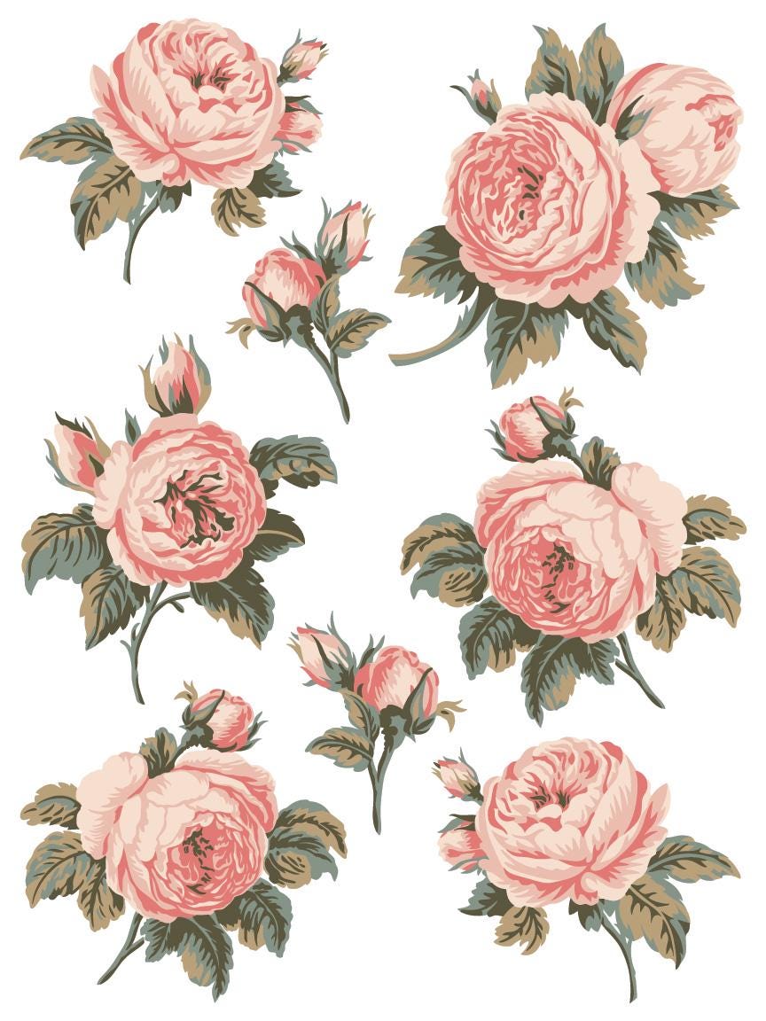 Spring Melody IOD Paint Inlay by Iron Orchid Design (8) 12 X 16 Sheets - Limited Release