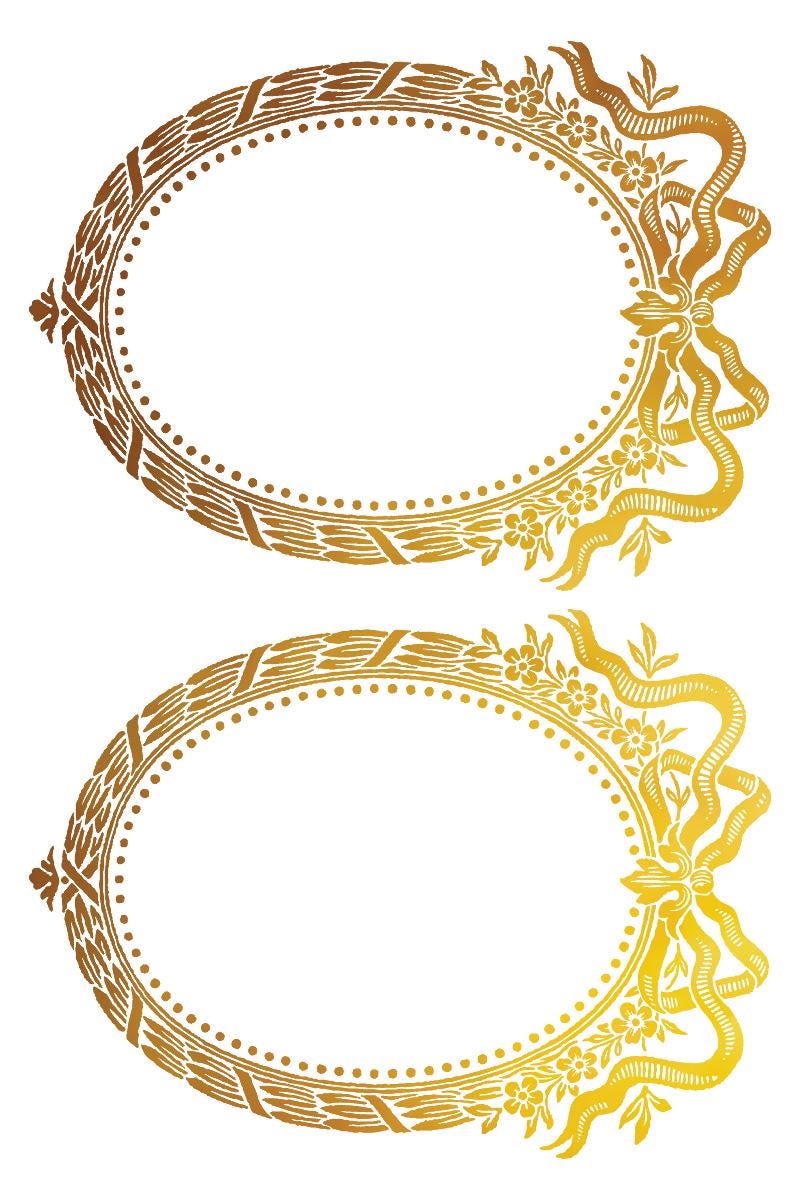 Petits Ornements IOD Gold Foil Transfer Pad with (8) 8 x 12 Sheets by Iron Orchid Designs Rub-On Furniture Transfer Decal