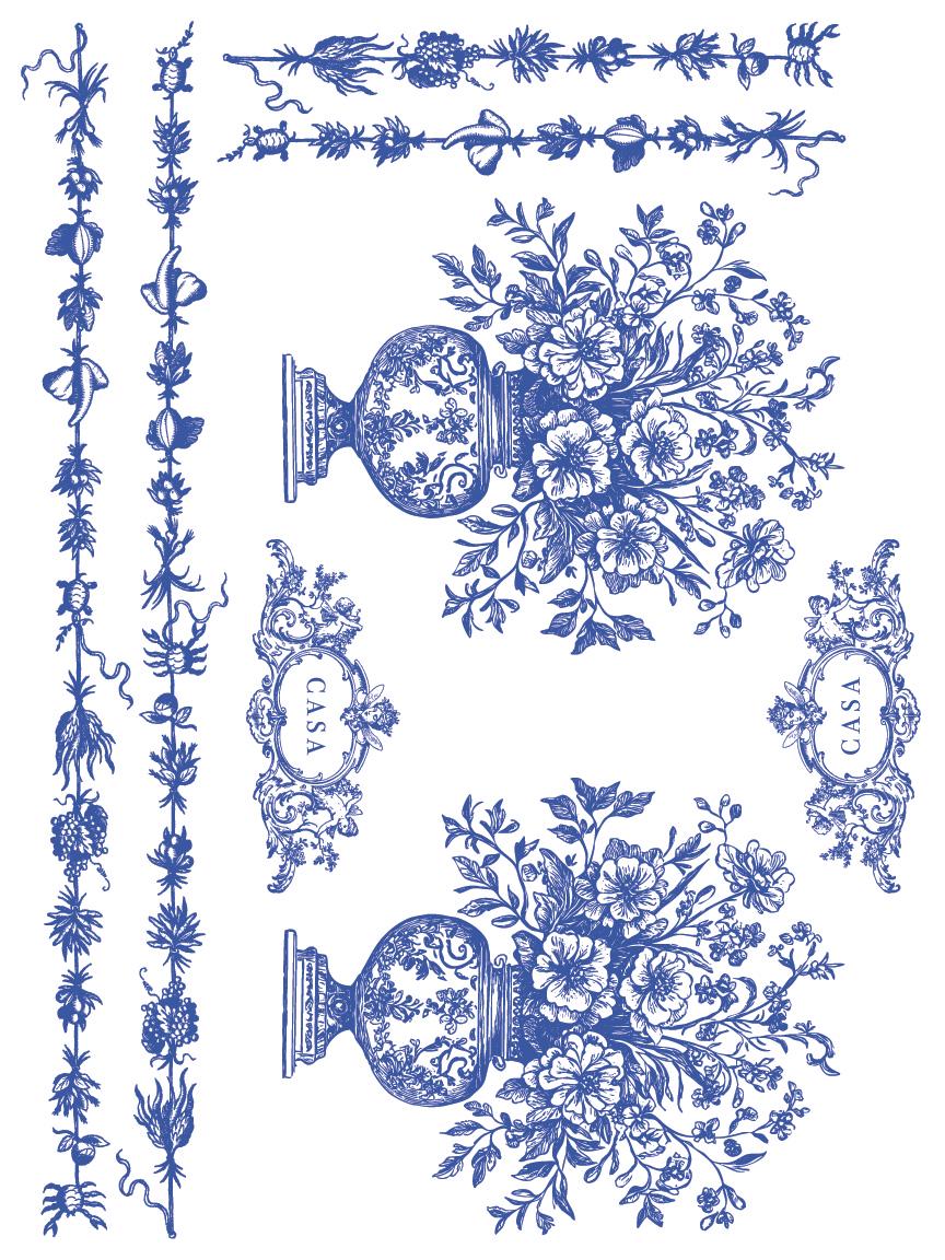 Portofino IOD Paint Inlay by Iron Orchid Design (8) 12 X 16 Sheets - Limited Release