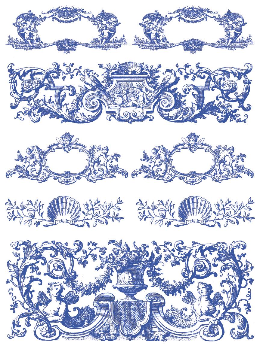 Portofino IOD Paint Inlay by Iron Orchid Design (8) 12 X 16 Sheets - Limited Release