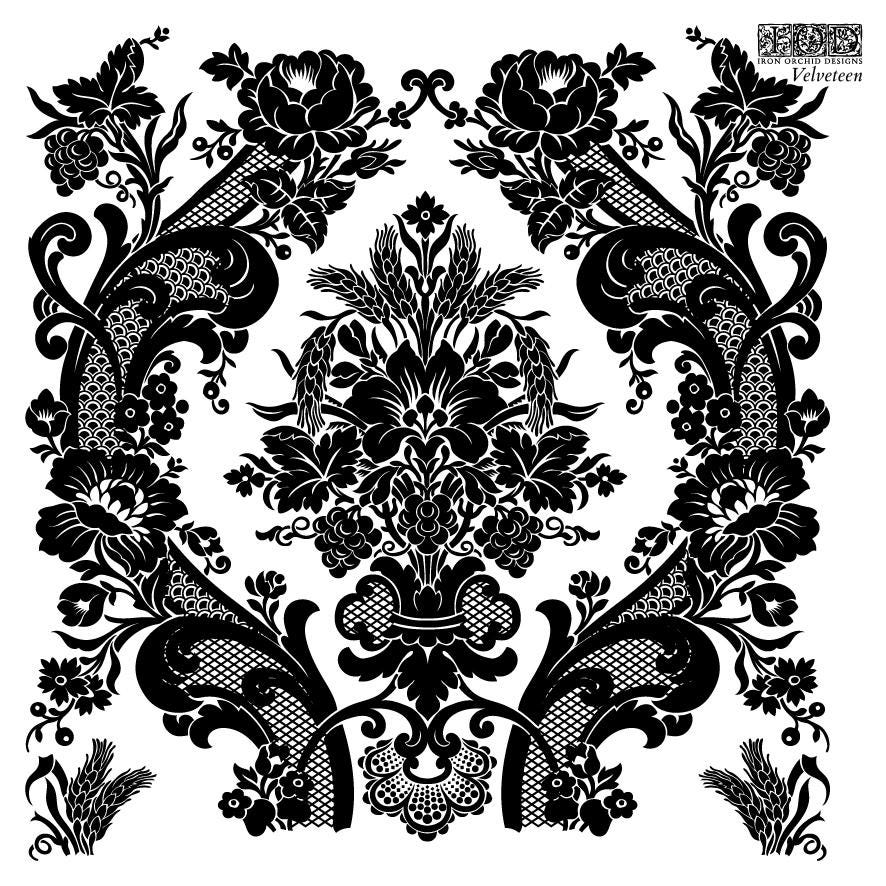 Velveteen 6 x 6  IOD stamp 4 sheets - by Iron Orchid Designs