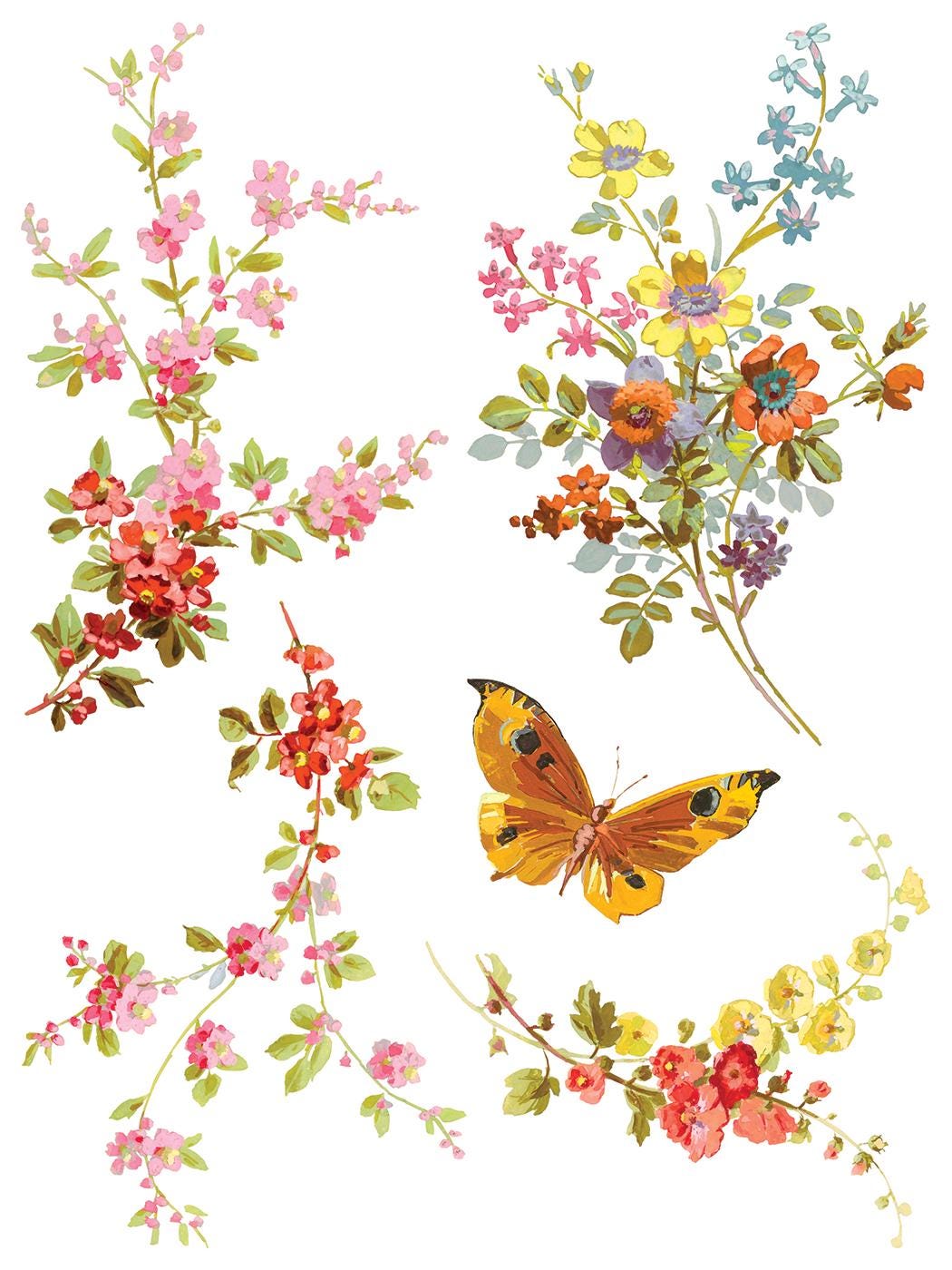 Saint Germain IOD Transfer Pad with (8) 12 X 16 Sheets by Iron Orchid Designs Rub-On Furniture Transfer Decal