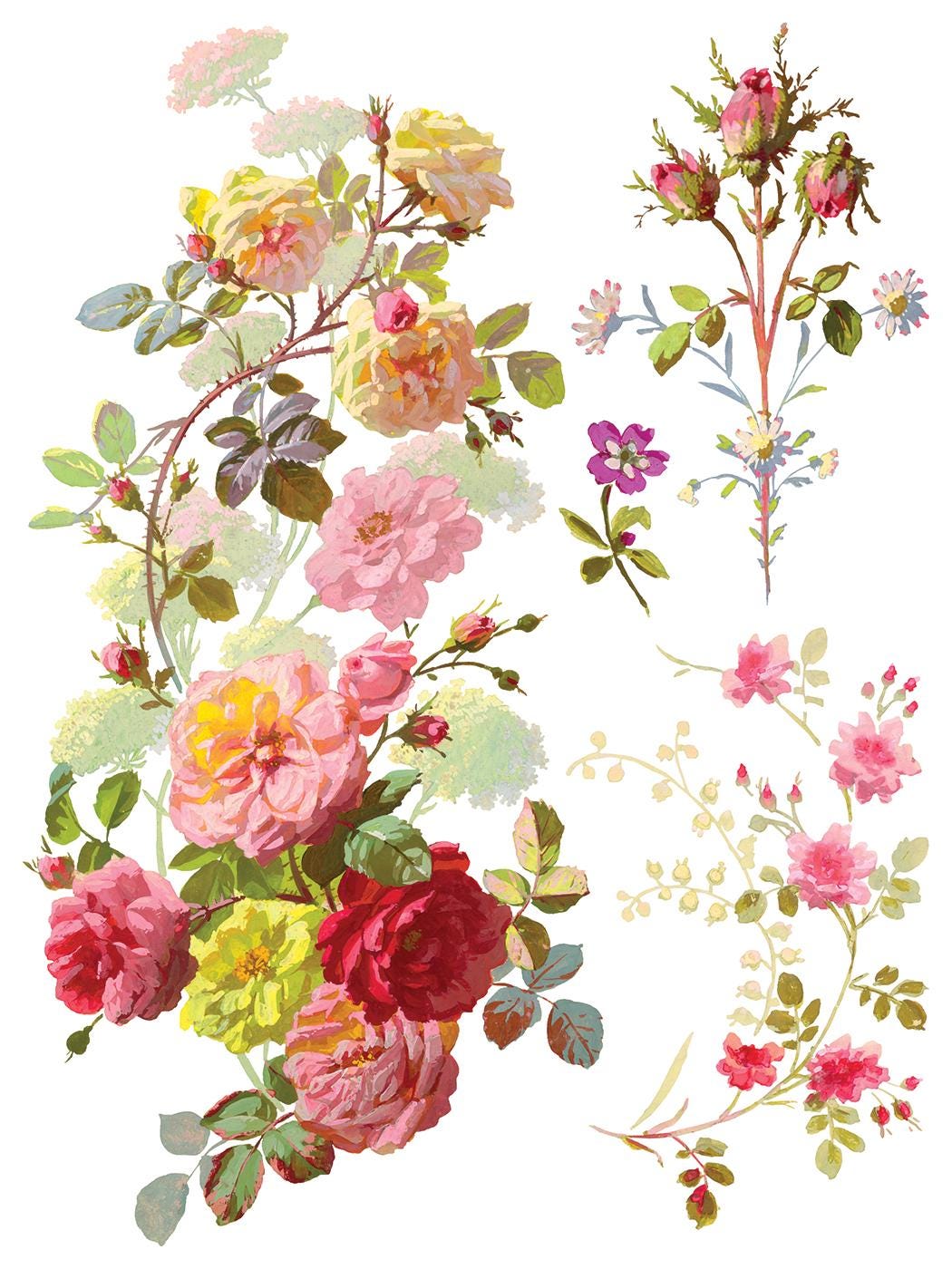 Saint Germain IOD Transfer Pad with (8) 12 X 16 Sheets by Iron Orchid Designs Rub-On Furniture Transfer Decal