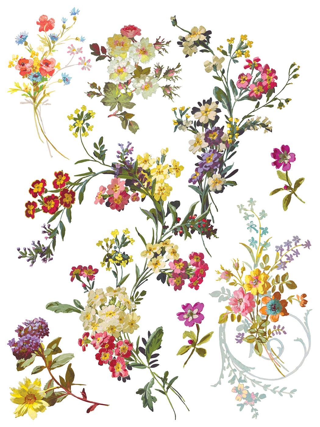 Saint Germain IOD Transfer Pad with (8) 12 X 16 Sheets by Iron Orchid Designs Rub-On Furniture Transfer Decal