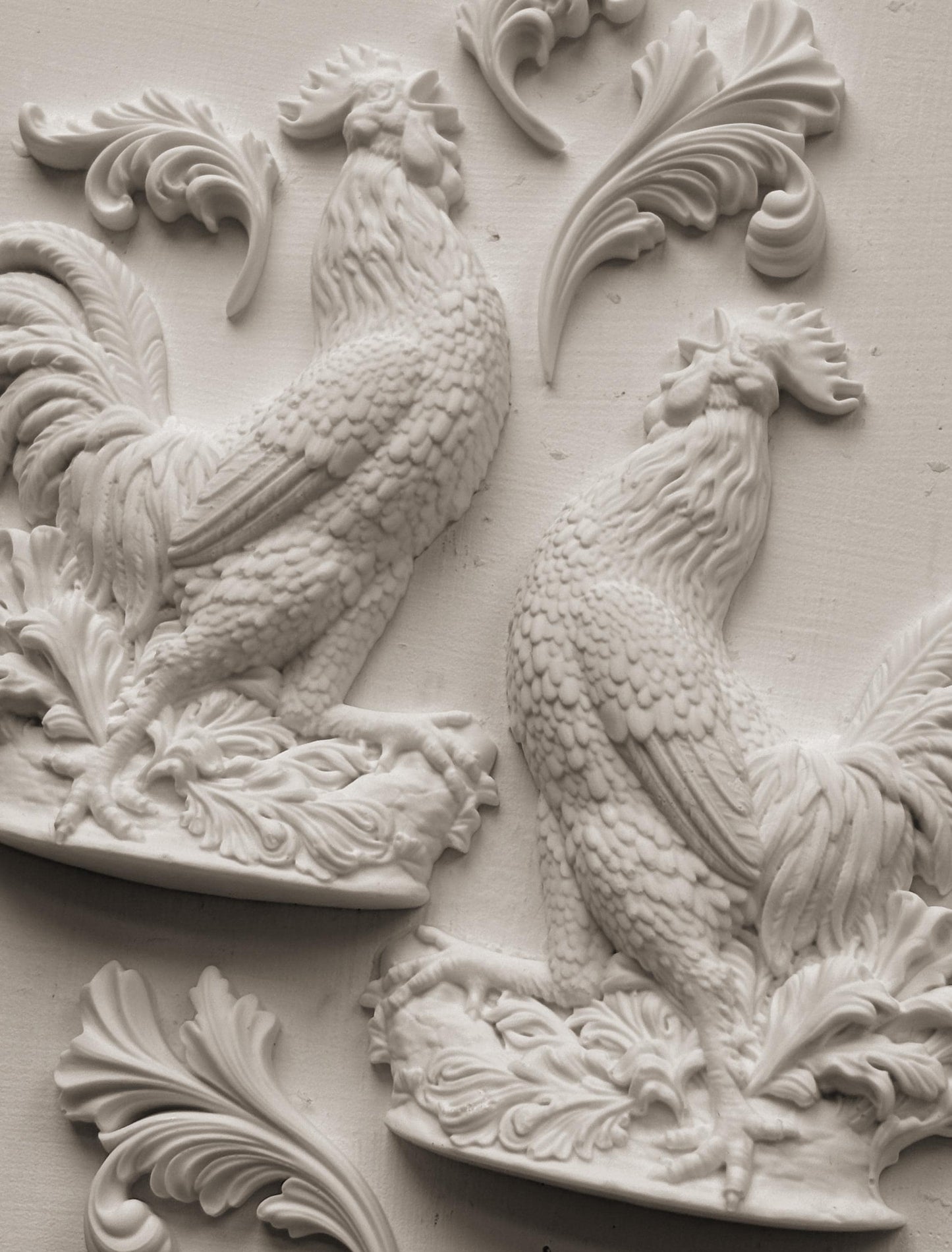 Chanticleer Mould IOD décor mould 5 x 7 - by Iron Orchid Designs