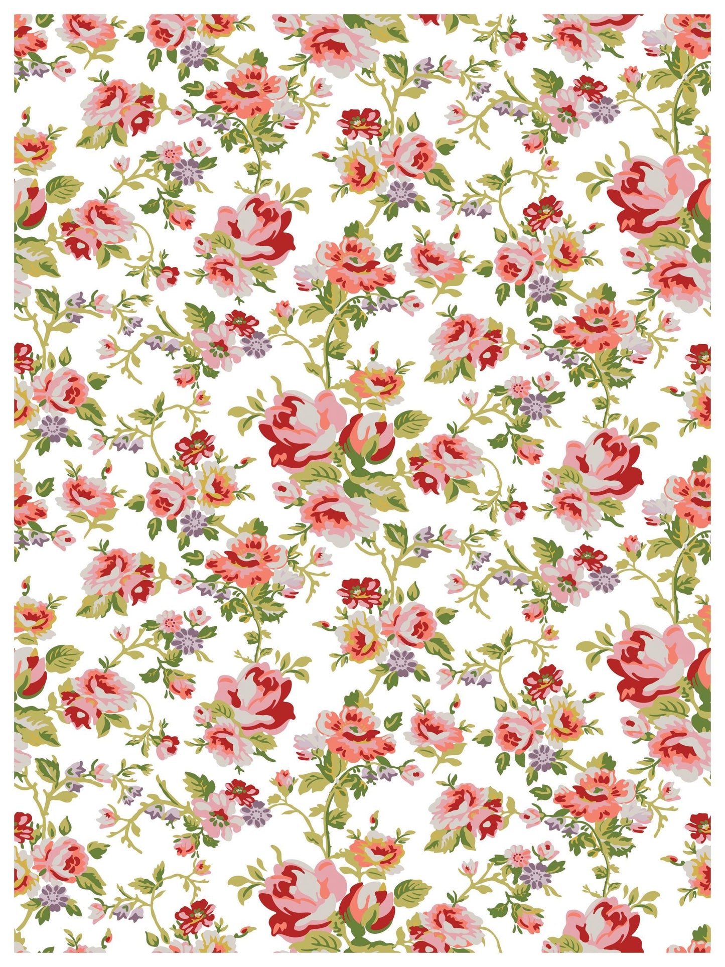 Ditsy Blooms IOD Paint Inlay by Iron Orchid Design (8) 12 X 16 Sheets Limited Release
