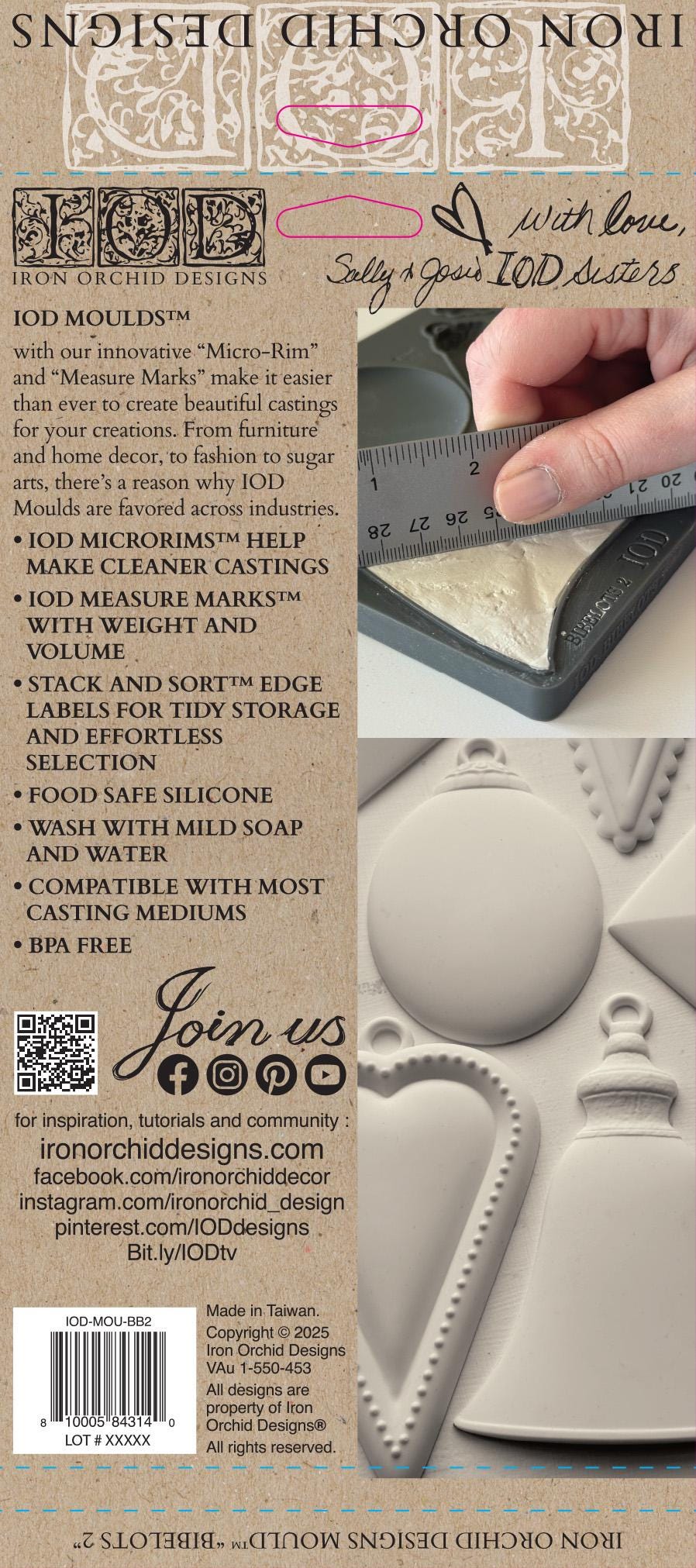Bibelots 2  IOD décor mould 6 x 10 - by Iron Orchid Designs - 2025 Limited Holiday Release