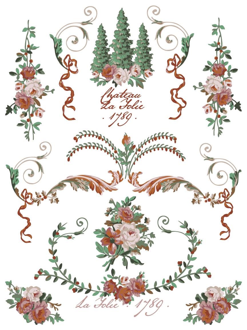 La Folie IOD Paint Inlay by Iron Orchid Design (8) 12 X 16 Sheets - 2025 Limited Holiday Release