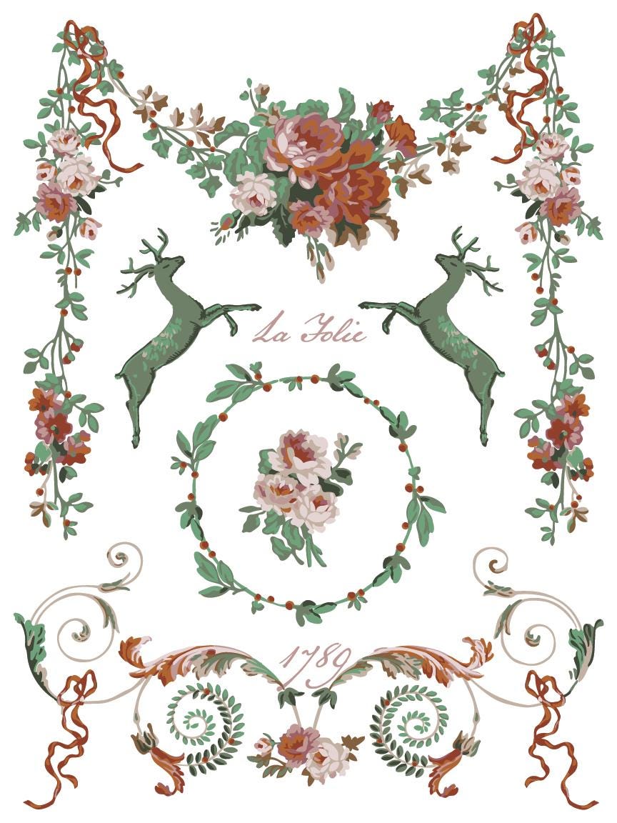 La Folie IOD Paint Inlay by Iron Orchid Design (8) 12 X 16 Sheets - 2025 Limited Holiday Release