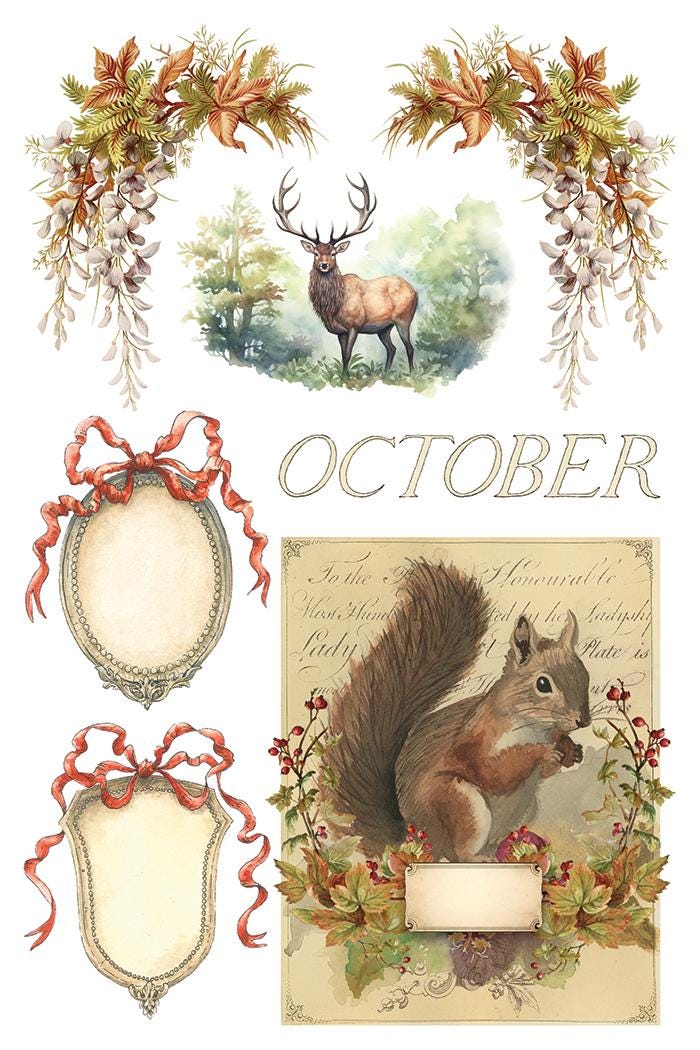 Santas Hollow IOD Transfer Pad with (8) 8 x 12 Sheets by Iron Orchid Designs Rub-On Furniture Transfer Decal - 2025 Limited Holiday Release