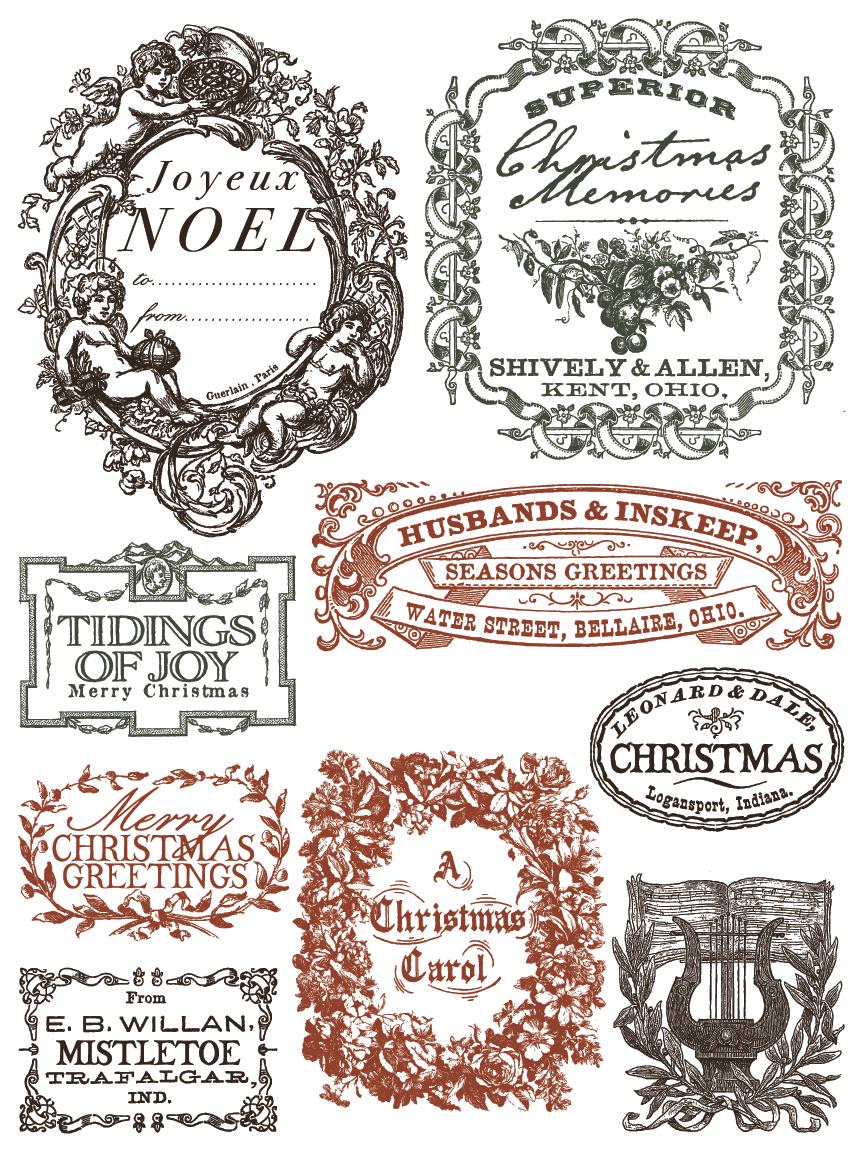 Twelfth Night IOD Paint Inlay by Iron Orchid Design (8) 12 X 16 Sheets - 2025 Limited Holiday Release