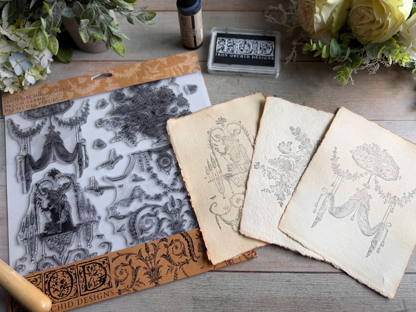 Palais Des Fleurs 12 x 12 IOD stamp - by Iron Orchid Designs - New Release
