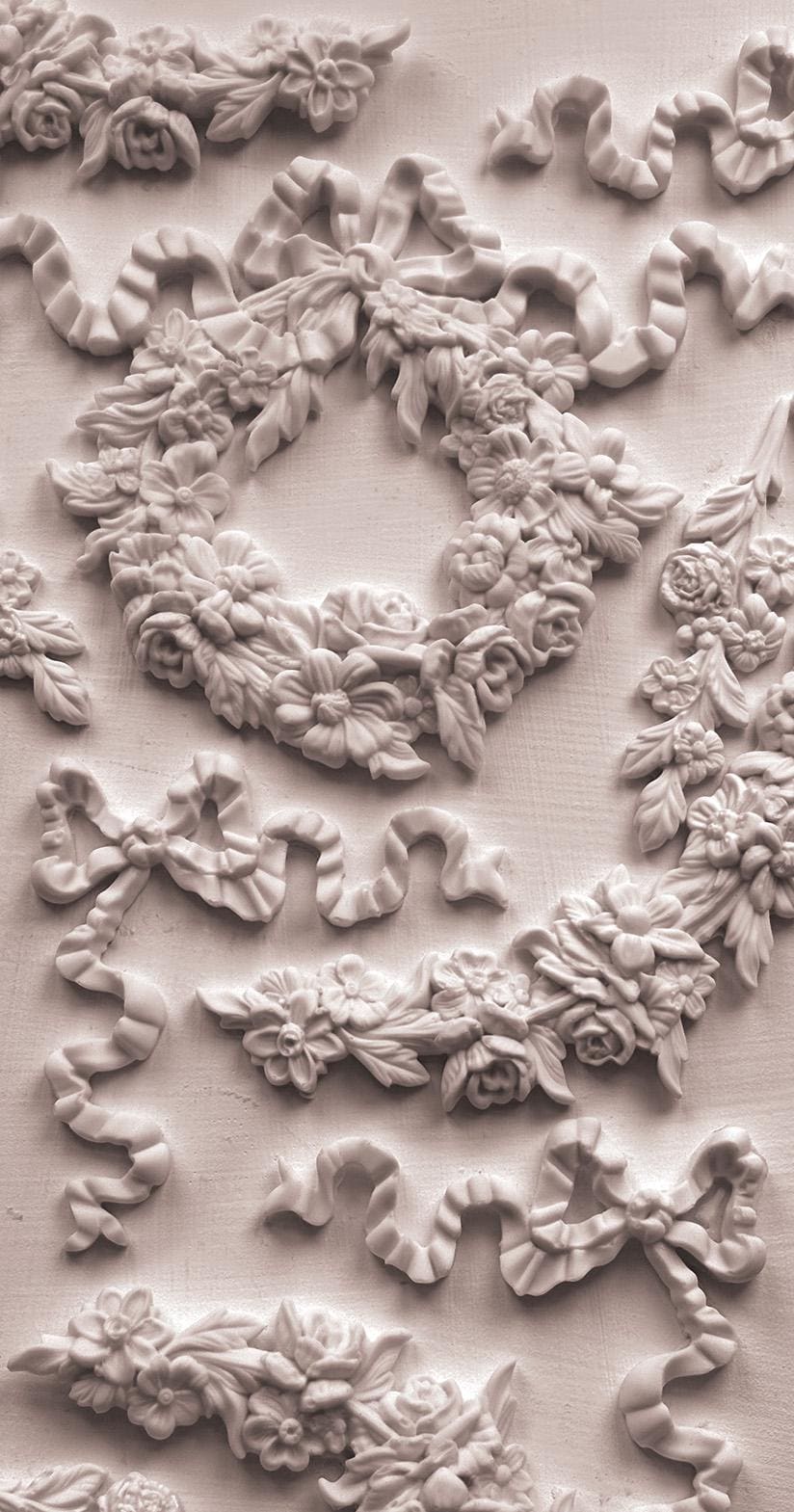 Wreath and Swags IOD décor mould 6 x 10 - by Iron Orchid Designs - New Release