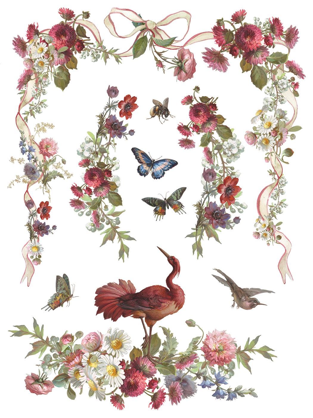 Madeleine IOD Transfer Pad (8) 12 X 16 Sheets by Iron Orchid Designs Rub-On Furniture Transfer Decal - New Release
