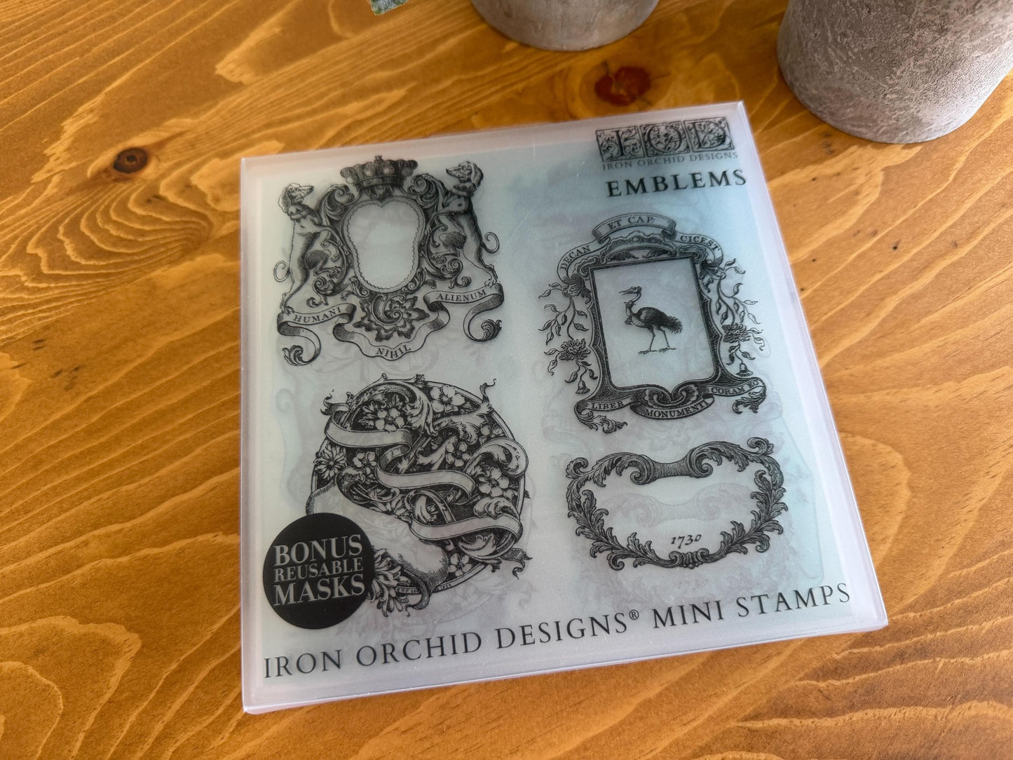 Emblems IOD stamp 4 sheets 6 X 6 - by Iron Orchid Designs - New Release