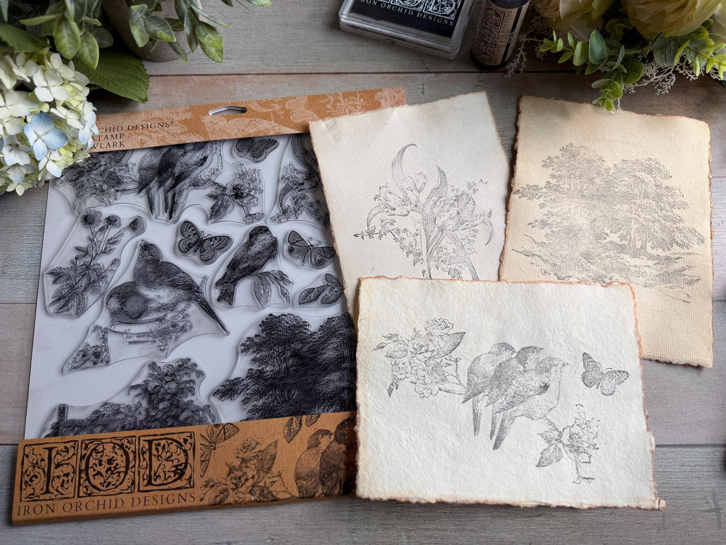Meadowlark 12 x 12 IOD stamp - by Iron Orchid Designs - New Release