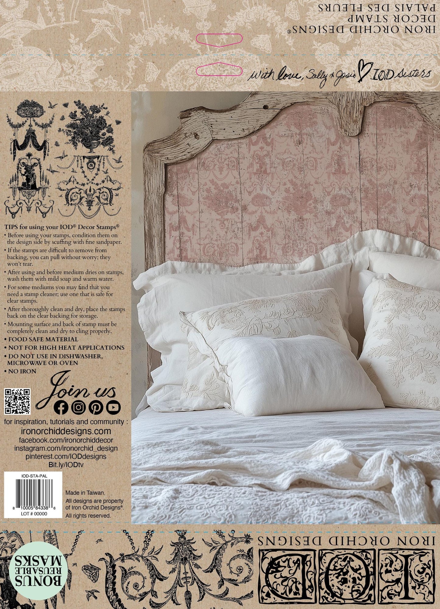 Palais Des Fleurs 12 x 12 IOD stamp - by Iron Orchid Designs - New Release