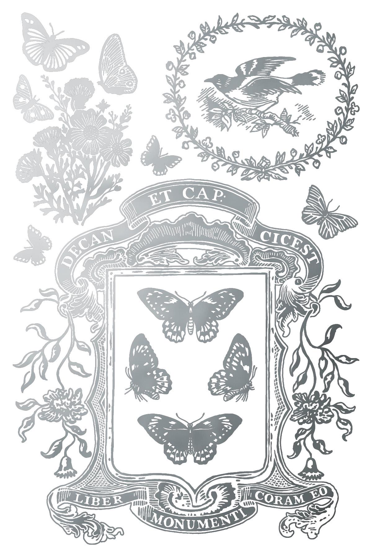 Papillon IOD Gilded Foil Transfer Pad with (8) 8 x 12 Sheets by Iron Orchid Designs Rub-On Furniture Transfer Decal - New Release