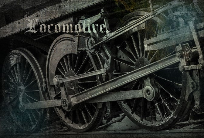 Roycycled Decoupage Paper | Locomotive 20" x 30"