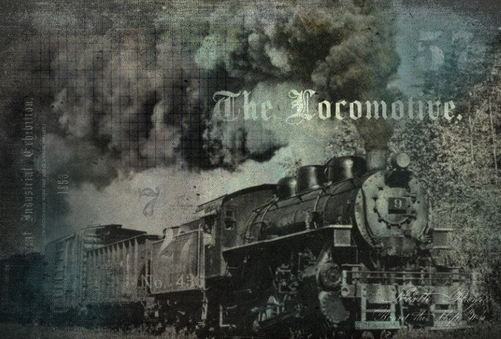 Roycycled Decoupage Paper | The Locomotive 20" x 30"